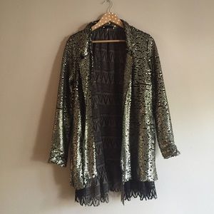 Free People Stardust Sequin Blazer
